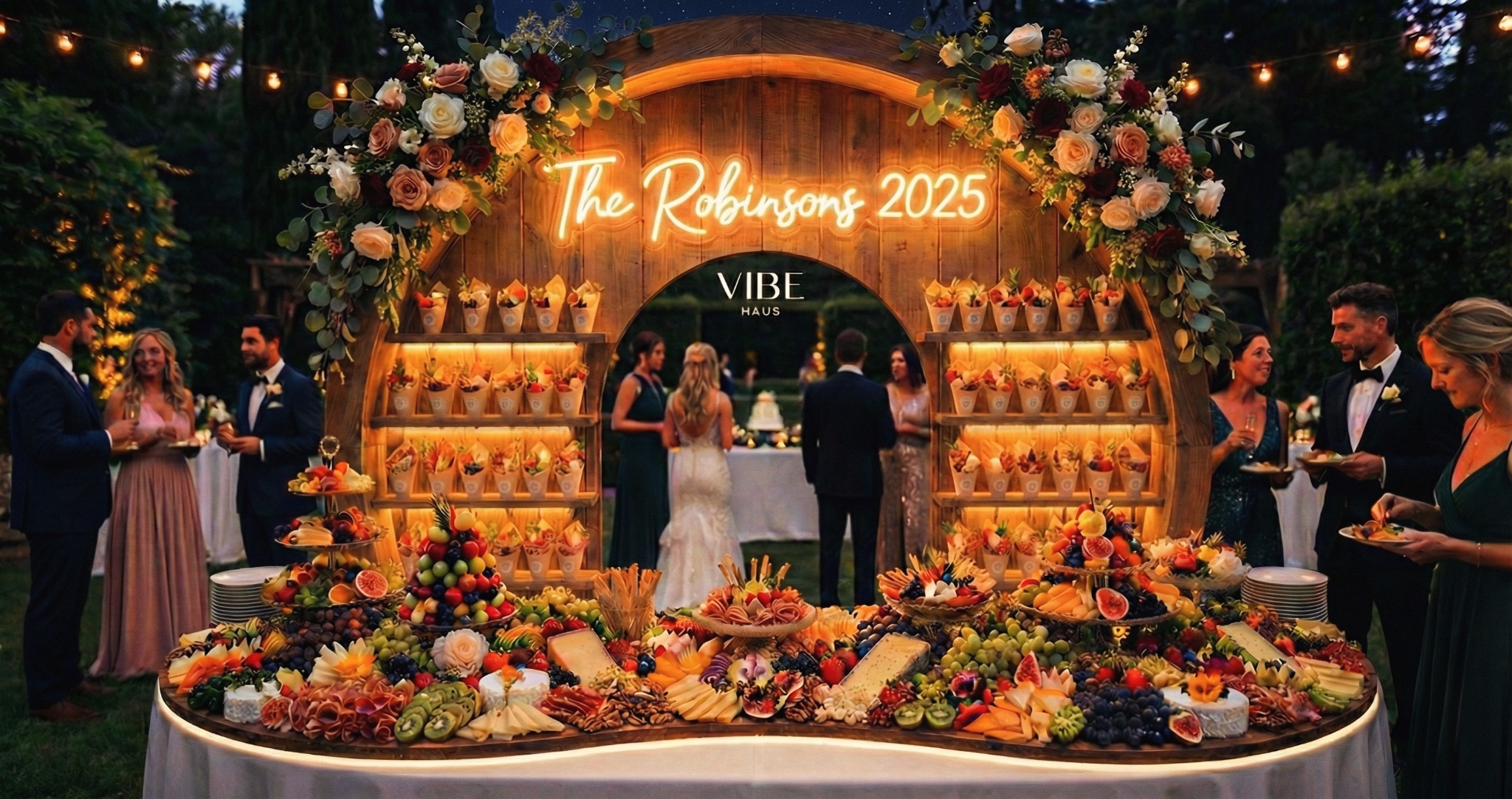 Luminous charcuterie installation